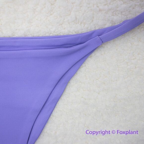 New! Set! Toast Signature One-Shoulder Bikini Top, String Bottom, purple, size M - Picture 9 of 13